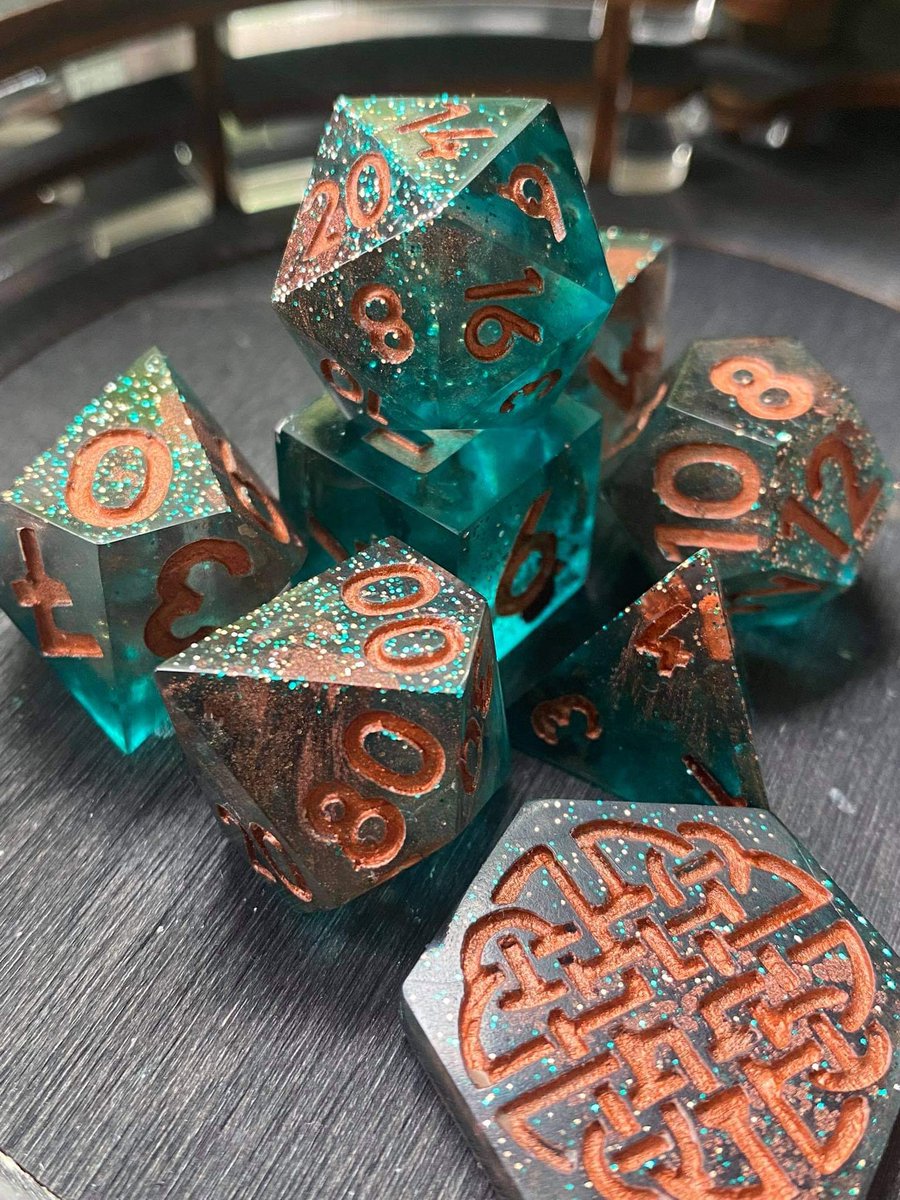 RavenandRiddle's tweet photo. Right now we have some AMAZING dice available in the shop!  These are all limited edition pours, so when they’re gone they’re gone! Check them out at https://t.co/AAmr9ZxgFO #ravenandriddle #dice https://t.co/svrxZ4uMCc