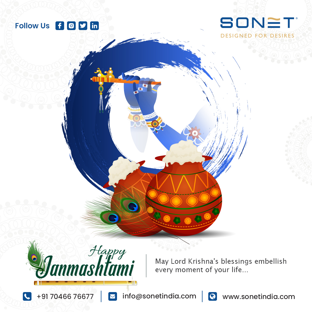 sonetcera1's tweet photo. Janmashtami is a day for celebrations,. love and joy! Sonet wishes you a great Janmashtami ahead!

#janmashtami #krishna #lordkrishna #krishnajanmashtami #happyjanmashtami #vrindavan #radhakrishna #jaishreekrishna #radheradhe #india #radha #harekrishna #kanha #mathura #spiritual https://t.co/q3zUNMfMsD