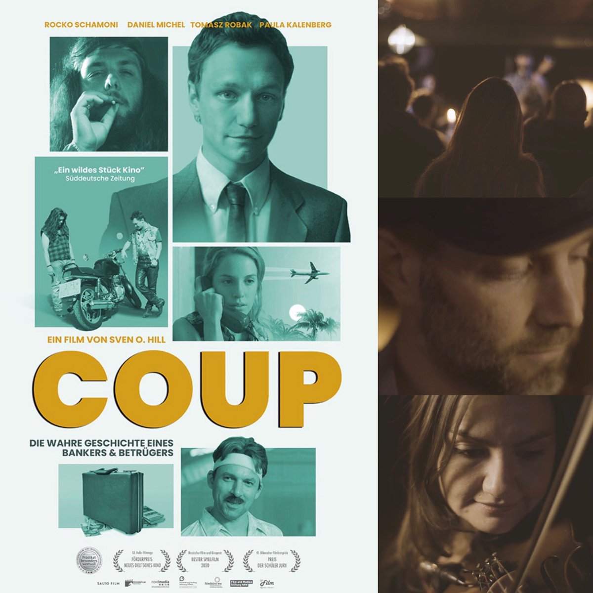 COUP Kinofilm is out in the cinemas today! 🎞 
Rachel and I have a drei minuten guest appearance and song in the soundtrack! 🎶 

Info at coup-film.de/kinofinder