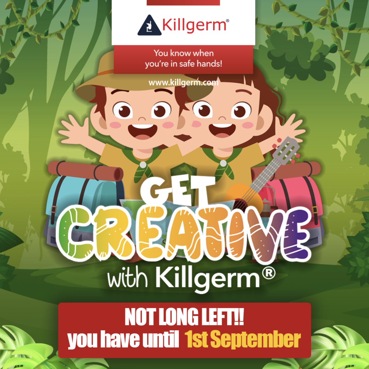 Killgerm's tweet photo. Final reminder for our bug hunt ๐๐ฆ๐
All entries need to be submitted by 1st September 2021.
Good luck ๐
#competitiontime #pestcontrollers #summerholidays #challenge #bughunt #killgerm https://t.co/dIFFKet3yt