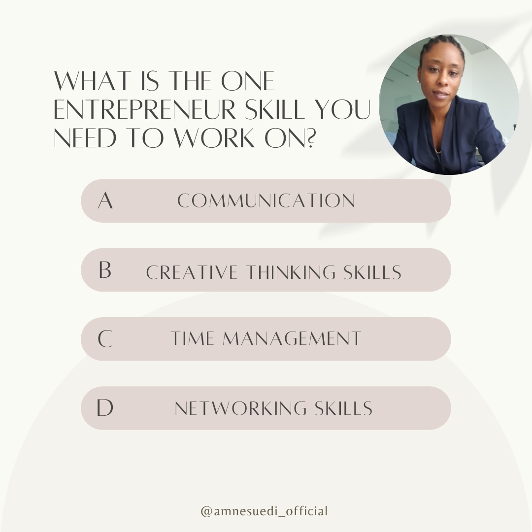 Can you spot anything you need to brush up on?
Tell me in the comments below.#amnesuedi #businessskills #aspiringentrepreneur #worksmarter #businessbuilding #entreprenuership #growyourbusiness #onlinebusinesscoach #businessplanning #careersuccess #smallbiztips #businessgoals