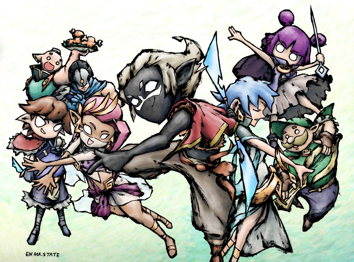 EnmaState's tweet photo. Fallen Tear: The Ascension 集合絵！！
ちなみに仲間キャラは全員で２２人もいて、
それぞれが異なる能力を持ってる。
装備する仲間キャラの組合せしだいで特殊な連携能力とかを色々発動できるらしい。
↓公式Twitter
https://t.co/obVvOo9xSp
#fallentear　#筆　#集合絵 https://t.co/qHVrg445em