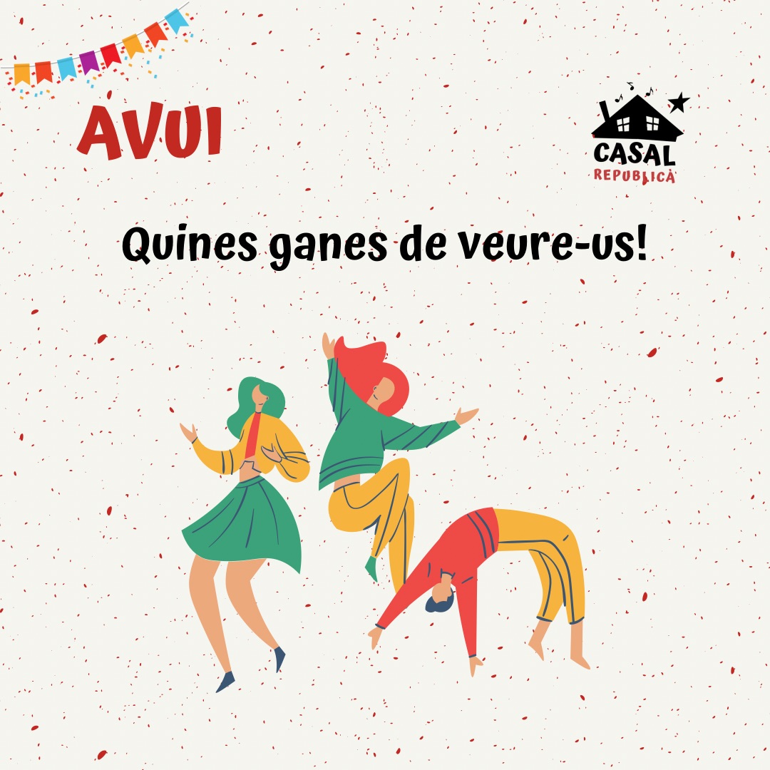 AVUI és l’Empalmada Jove! 🥳💃 

Quines ganes de veure-us! Esperem que gaudiu molt 🙌

Recordeu que l’Empalmada Jove és un espai lliure d’agressions ♀🏳️‍🌈 i que haureu de complir les mesures sanitàries en tot moment😷

#GanesdEmpalmada #JoventFemnosLaFesta #FMRipollet #Ripollet