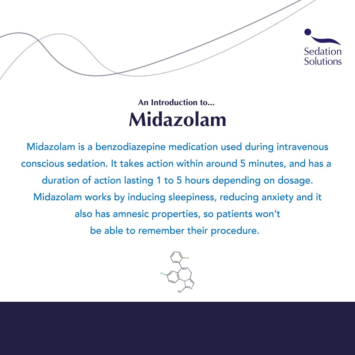 sedationdocs's tweet image. A little bit of Saturday school for you all🤓
•
Midazolam is the most common of the four drugs used during intravenous conscious sedation✅
•
Desirable side effects include relaxation, amnesia and anxiolysis (although drugs can impact patients differently)😇