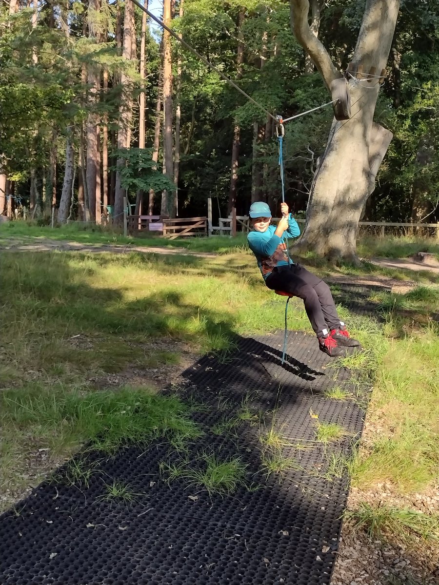 Zip lining fun at Bonaly with Cockenzie cubs.