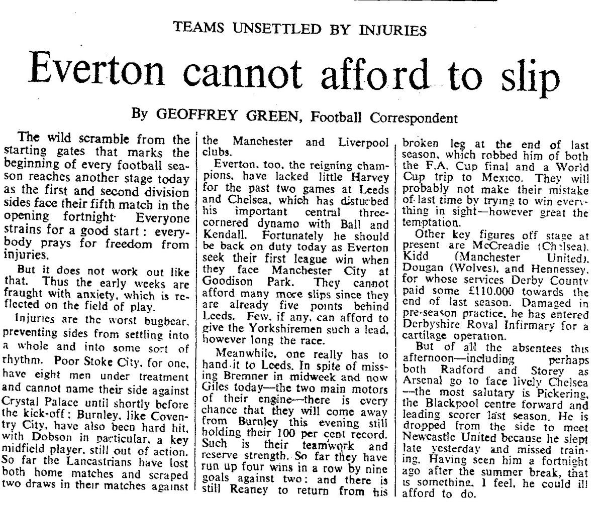 Fan89Footy's tweet photo. Saturday 29th August 1970:

Football News:

- Clubs warned to control hooligan fans
- Luton Town player cleared of attempted murder
- Review of today's action
- Today's fixtures. https://t.co/83vvnSS8kH