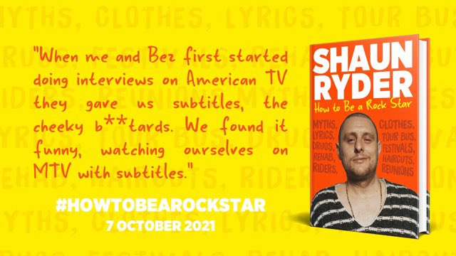 ItsBlackGrape's tweet photo. Can you believe American TV gave Shaun and Bez subtitles?! 😂
More stories in #HowtoBeaRockStar – pre-order now: https://t.co/mYZMazbq8z 📚
#ShaunRyder #SWR #HappyMondays #BlackGrape #Book #Newrelease #Atlanticbooks @AtlanticBooks @AllenAndUnwinUK https://t.co/1BX2KRRxoV