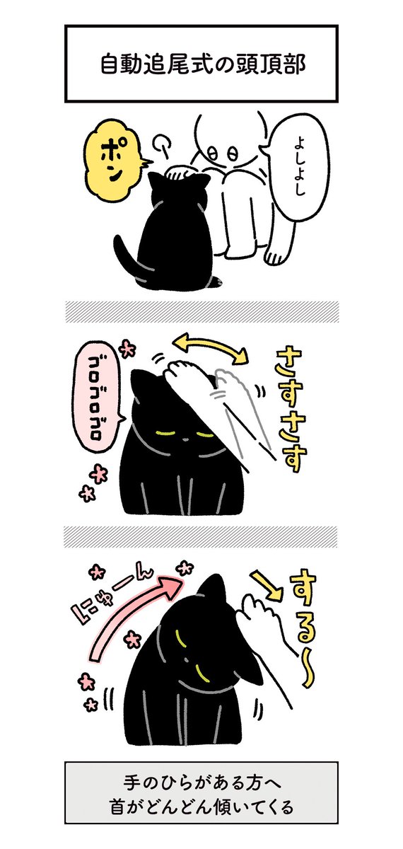 頭をなでなでされるのと、飼い主にスリスリするのが好きすぎるねこの絵日記です(3まいある)#ろんの絵日記 