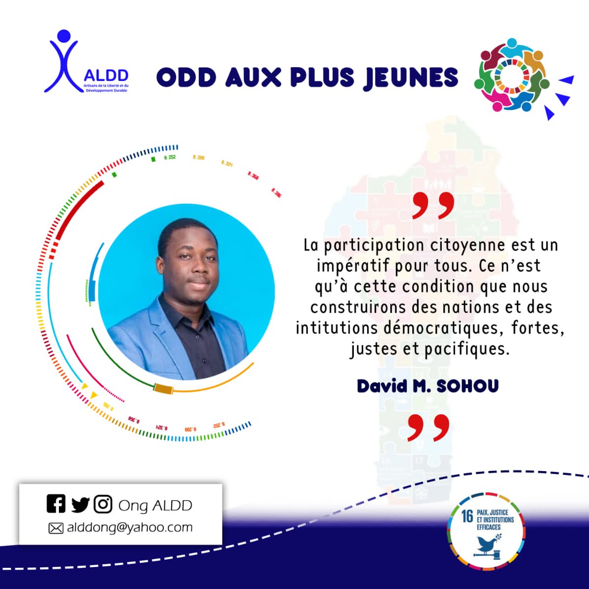 OngAldd's tweet photo. CAMPAGNE NUMÉRIQUE
#ODD_AUX_PLUS_JEUNES
Tous, œuvrons pour la promotion et l'atteinte des Objectifs de Développement Durable👇👇
#ODD2030
#ODDAuxPlusJeunes
#ONGALDD https://t.co/FGdl1S6RJI