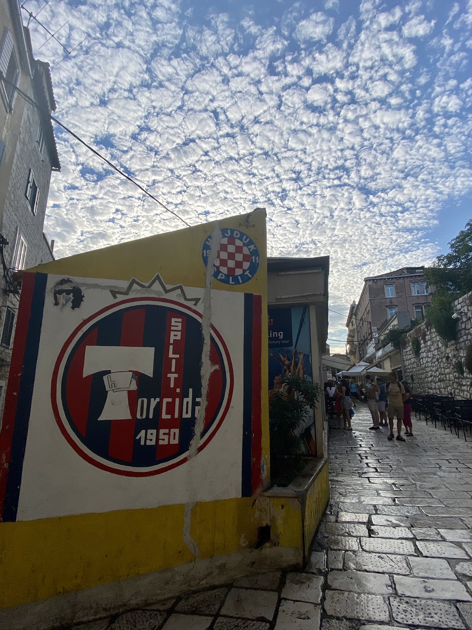 Picture displayed in the Fan Shop in Split, Hajduk Split su…