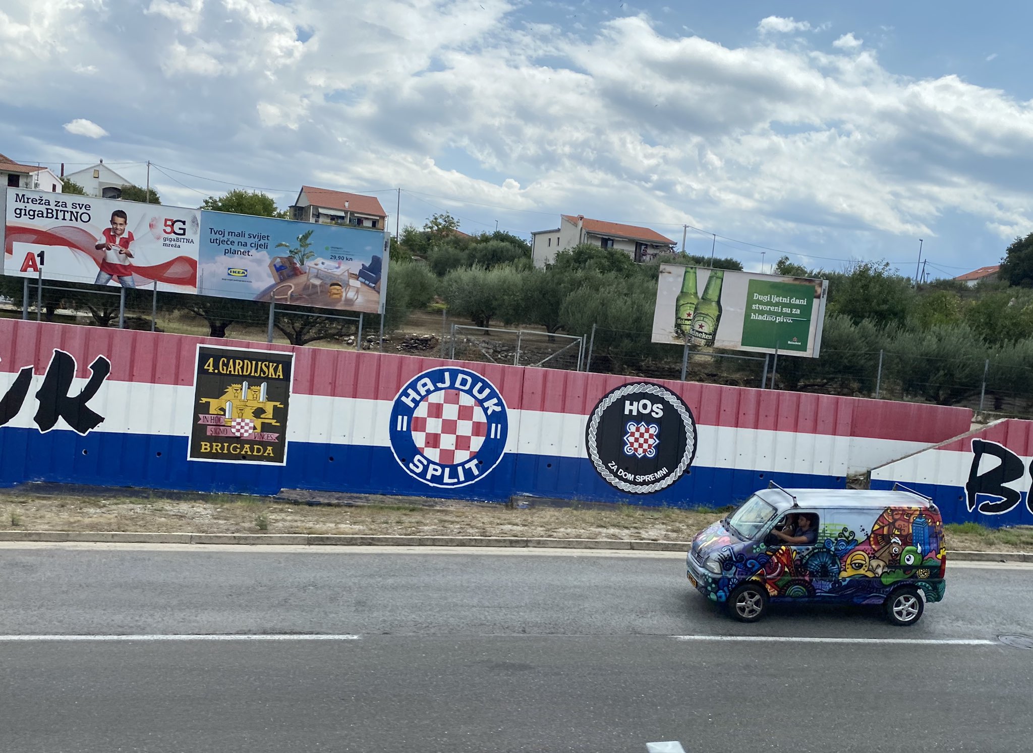 Picture displayed in the Fan Shop in Split, Hajduk Split su…