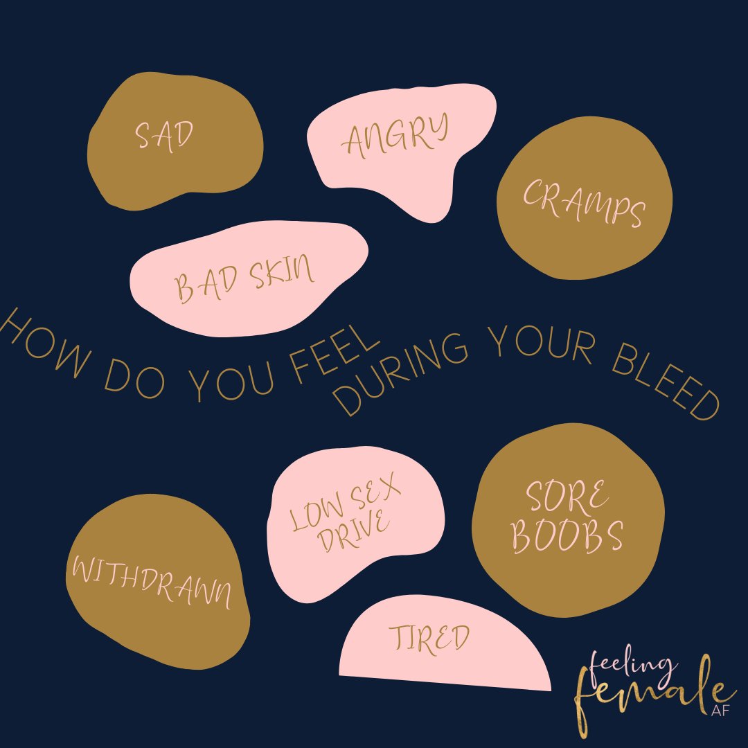 What hits you the most when you are on your period or have PMS?

#Feelingfemaleaf #Real #Friends 
#menstruationmatters #menstruation #periodpositive #menstrualcycle #menstrualhealth #periodpower #periodproblems #pms #periodtalk #periodcramps #periods #periodhealth #women #health