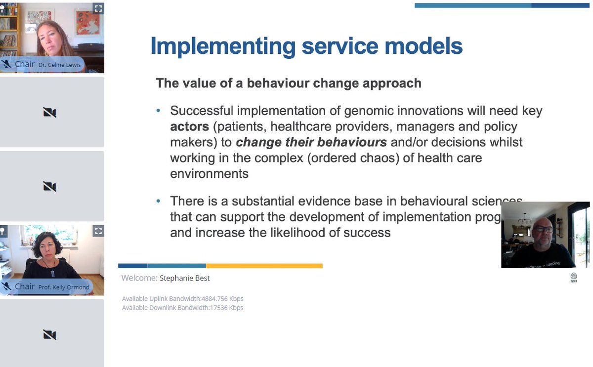 drstephbest's tweet image. @GrimshawJeremy stressing the importance of using a behaviour change approach when considering #implemention of #genomics #ESHG2021