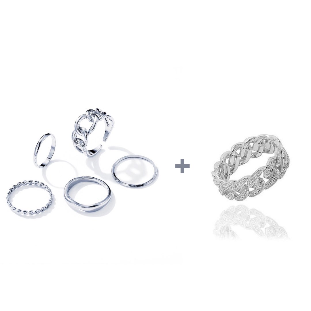 AmitieSA_'s tweet photo. Cuban Link Rhinestone Ring Set.✨
- Metal: Alloy
- Price: R250
- Available in Gold and Silver. https://t.co/lbJBJehq8z