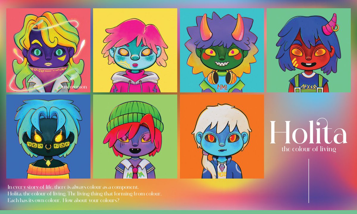 followthereview's tweet photo. The colour of living are waiting for the explode⚡️

"HOLITA" creature from colour.🔅
Everyone has their own story story and you?

The collection listed👇🏼
https://t.co/HQNsmgIGuT

You wanna join the holita teams?
#holitaNFT #NFTCommunity #NFTcollector  #NFTthaiartist #NFTdrop https://t.co/MXVg3Y3Wqv