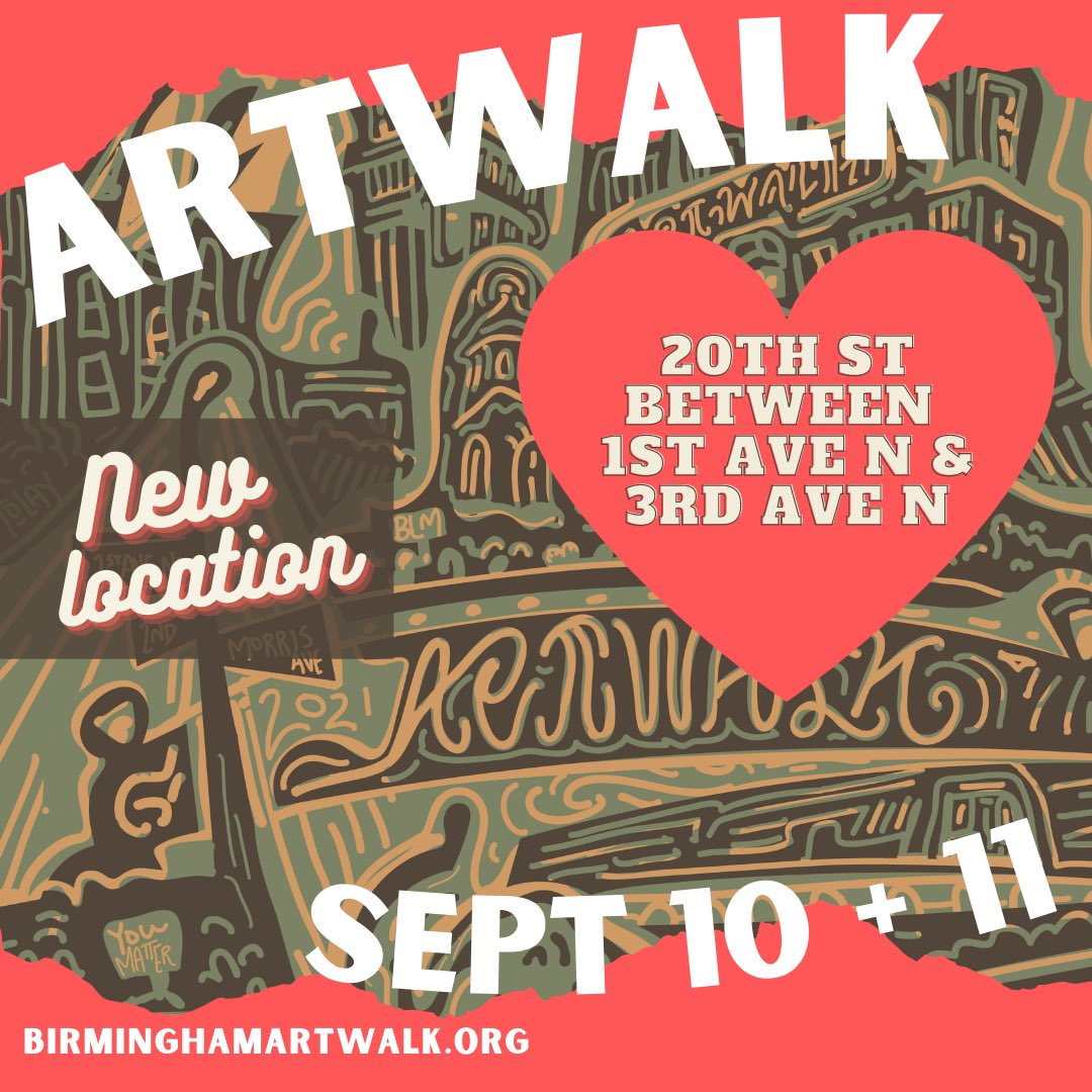 Come see us in a couple of weeks on 20th street between 1st and 3rd north! #birminghamartwalk