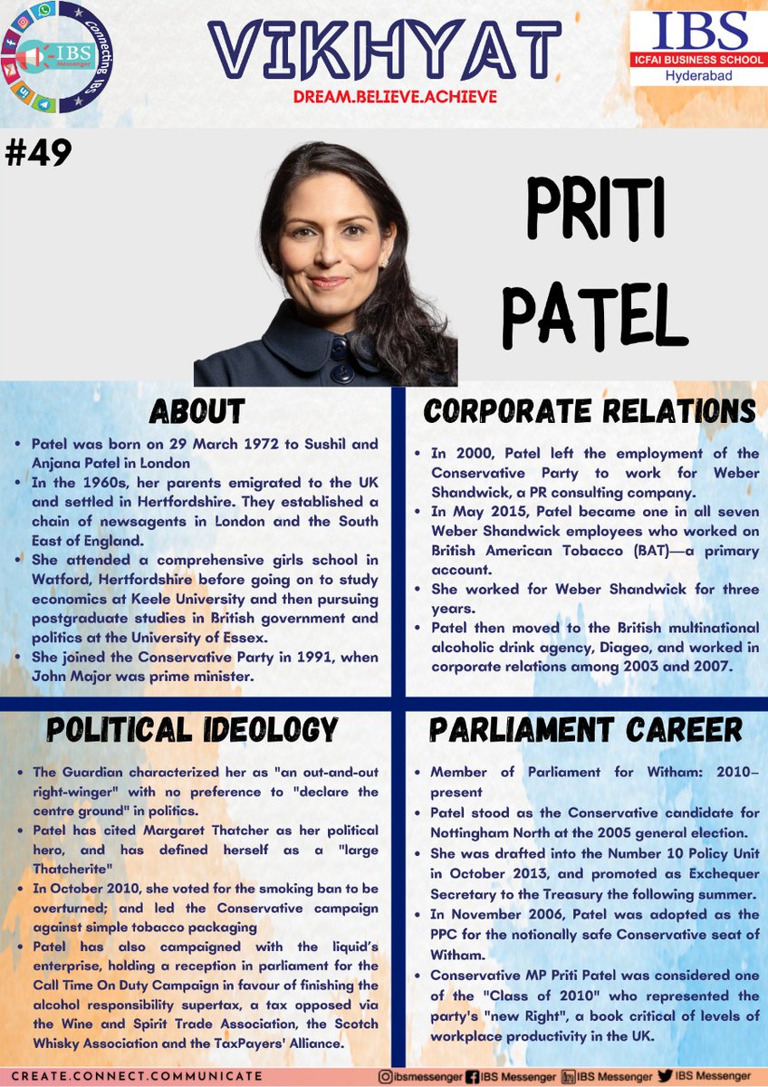 IbsMessenger's tweet photo. The Conservative Party is the party of law and order. Full stop. The defence of our nation, defence of our streets and law and order are at the heart of our values. —  Priti Patel

#𝗧𝗲𝗮𝗺𝗩𝗶𝗸𝗵𝘆𝗮𝘁
#𝗧𝗲𝗮𝗺𝗜𝗕𝗦𝗠𝗲𝘀𝘀𝗲𝗻𝗴𝗲𝗿
#𝗖𝗼𝗻𝗻𝗲𝗰𝘁𝗶𝗻𝗴_𝗜𝗕𝗦 https://t.co/UZykF4DMNj