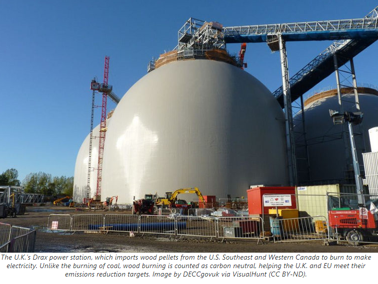 De Britse <a href="/drax_group/">Drax</a> centrale importeert bossen uit VS &amp; West-Canada voor #biomassaverbranding. Itt tot verbranding van #steenkool wordt houtverbranding geteld als koolstofneutraal waardoor zowel VK als EU hun zgn #klimaatdoelstellingen kunnen halen 

Foto: DECCgovuk <a href="/jcatanoso/">Justin Catanoso</a>