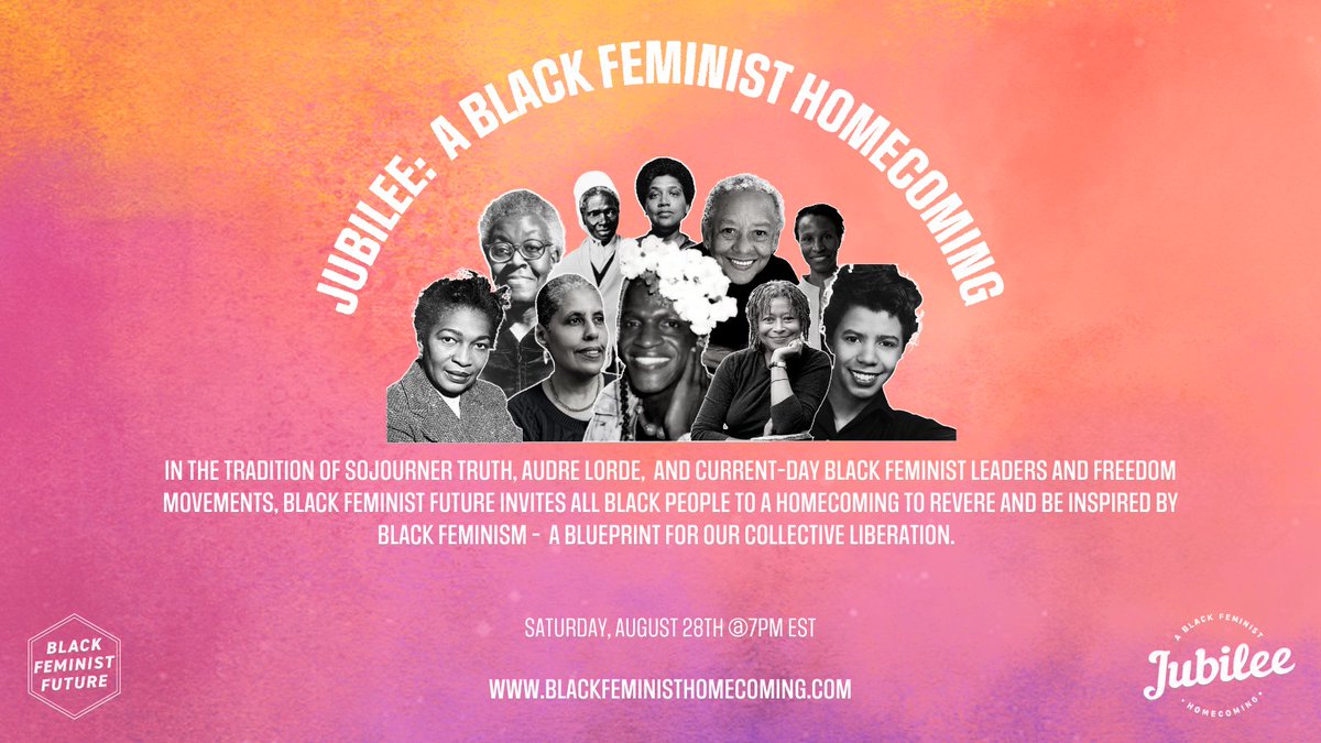 Today's the day! <a href="/blkfemfuture/">Black Feminist Future</a> will host the #Jubilee21  at 7 pm EST—celebrating the rich legacy of #Blackfeminist leaders and activists that have shifted the world towards social change. Tune in! bit.ly/jubilee21 #blackfeministhomecoming #reproductivejustice <a href="/newvoicesrj/">New Voices for RJ</a>