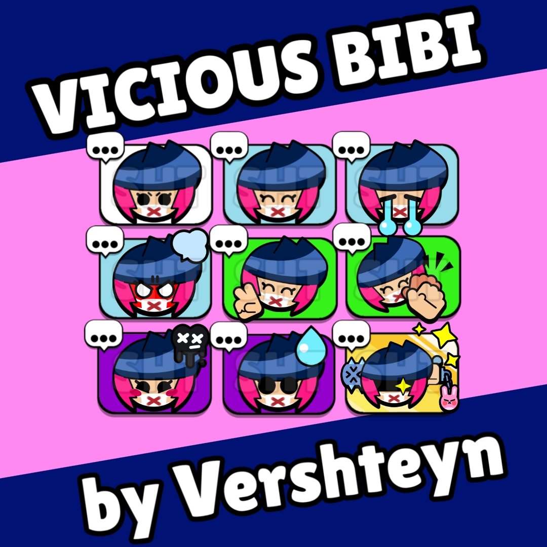 vershteyn's tweet photo. Vicious Bibi pins!
.
.
.
#brawlstars #viciousbibj #bibi #ash #newbrawler #newskin #brawltalk #onceuponabrawl #trashknight #brawlstarsupdate #supercell #game #pins #art #fanart #jurassicsplash #badrandom https://t.co/ZzjuwTm4El