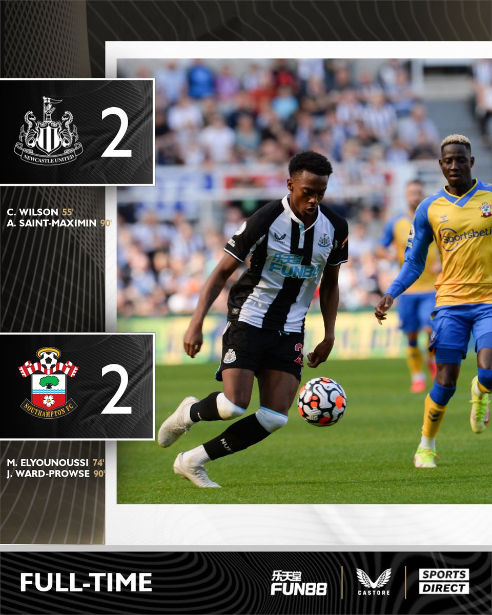 NUFC's tweet photo. ⏱ Full-time.

#NEWSOU // #NUFC https://t.co/4QpD4CWvn1