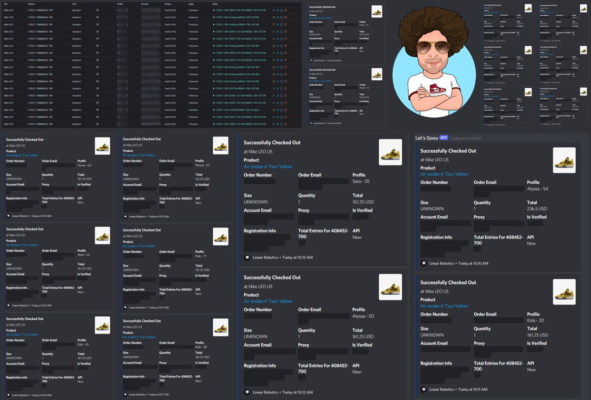 itg33k's tweet photo. 18 checkouts of the Jordan 4 "Lightning"! Special thanks to these guys...

Cook Group: 
@mamiskitchenio 
@TheEssentiaIs 
 
Bot:
@LinearAIO 

Proxies:
@GeekProxies https://t.co/X5UyiGkXDK