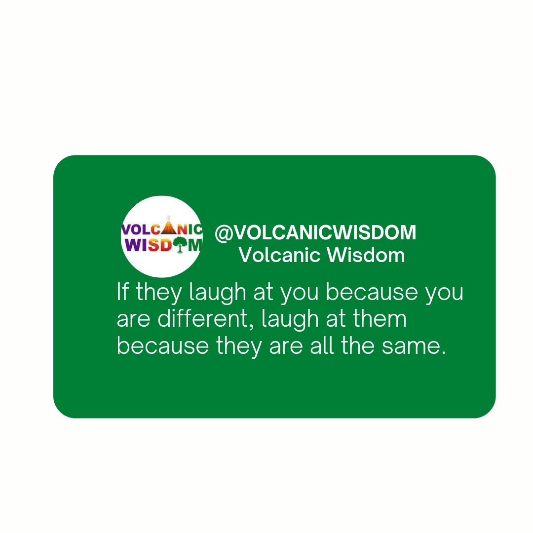 VolcanicWisdom's tweet photo. Don't follow the crowd, they are usually lost. 💯🌋🌳

WISDOM TO THE PEOPLE 🌳🌋☀️💯

Follow @volcanicwisdom 💪🌳🌋💪

🌳🌋 #VolcanicWisdom #motivation #life #lessons #selflove #inspirationalquotes #motivationalquotes #Success #mindset #selfempowerment #journeyoflife https://t.co/P7tn1OSkO0