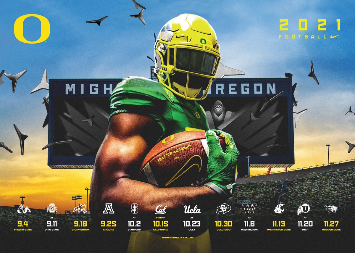 GoDucks's tweet photo. 7 days out.
Download and print the 2021 @OregonFootball Schedule Poster. #GoDucks 

https://t.co/JOWWFIJzLe https://t.co/iSKb3nz3Mg