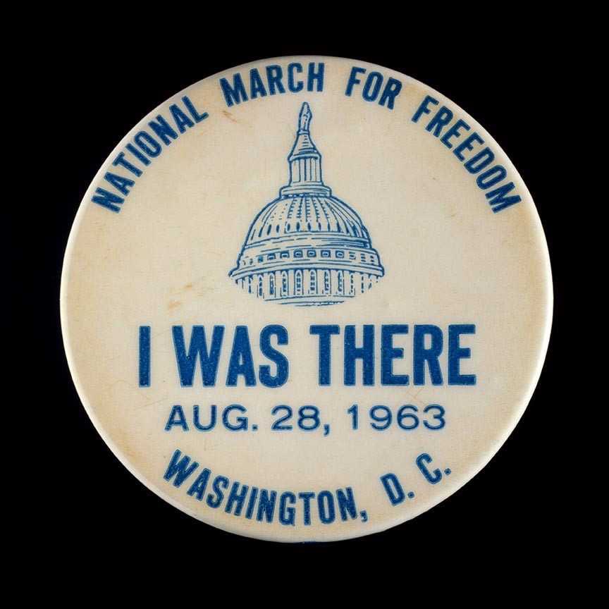 NCmuseumhistory's tweet photo. 58 years ago today, Dr. Martin Luther King, Jr. delivered his iconic "I Have a Dream" speech at the #MarchOnWashington. 👏

"We hold these truths to be self-evident; that all men are created equal."

These buttons were given out on that important day. #MarchOnWashington2021 https://t.co/VvH3DO2kxt