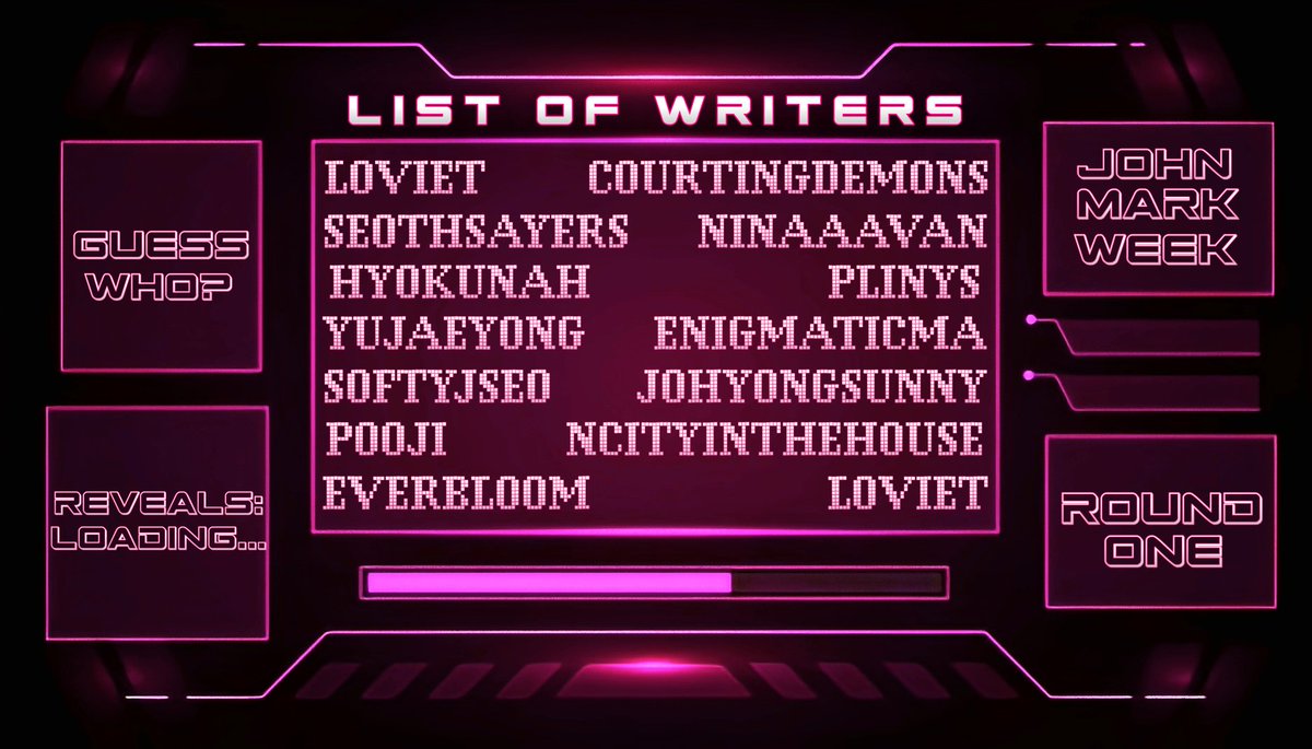 Hello and welcome to our list of writers! 🪐💛

Qrt this tweet with your guesses about the writers; and writers, feel free to hint your fic(s) in the qrts! ☺️💕

We will see you with Reveals on the 2nd of September, 6pm KST! - 🍀 &amp; ☔