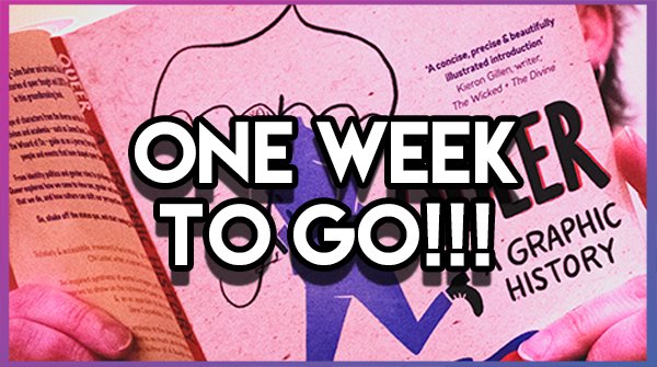 ONE WEEK TO GO!!
After much planning and delays, the count down is now into it's final week! Doors open from 10am on Sept the 4th! 

#pridecaf2021 #bristol #comics #lgbtqcomics #gaycomics #queercomics #lesbiancomics #transcomics #lgbt #pride #LGBTQIA #gaycreators #queercreators