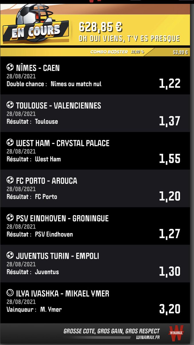 Twoforthemoney9's tweet photo. @Twoforthemoney9 ! Combiné semi fun côte à 16.42 ! Vamonos ! Tweeter ; retweeter ; partager ; identifier ; faite du bruit 🔥💥!!! https://t.co/ow6uy81SUe