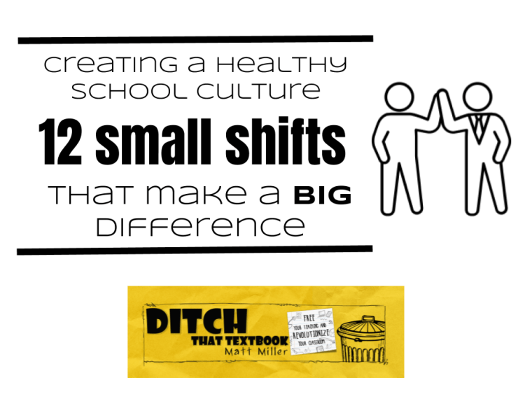 Creating a healthy school culture: 12 small shifts that make a BIG difference

ditchthattextbook.com/creating-a-hea…

 #ditchbook