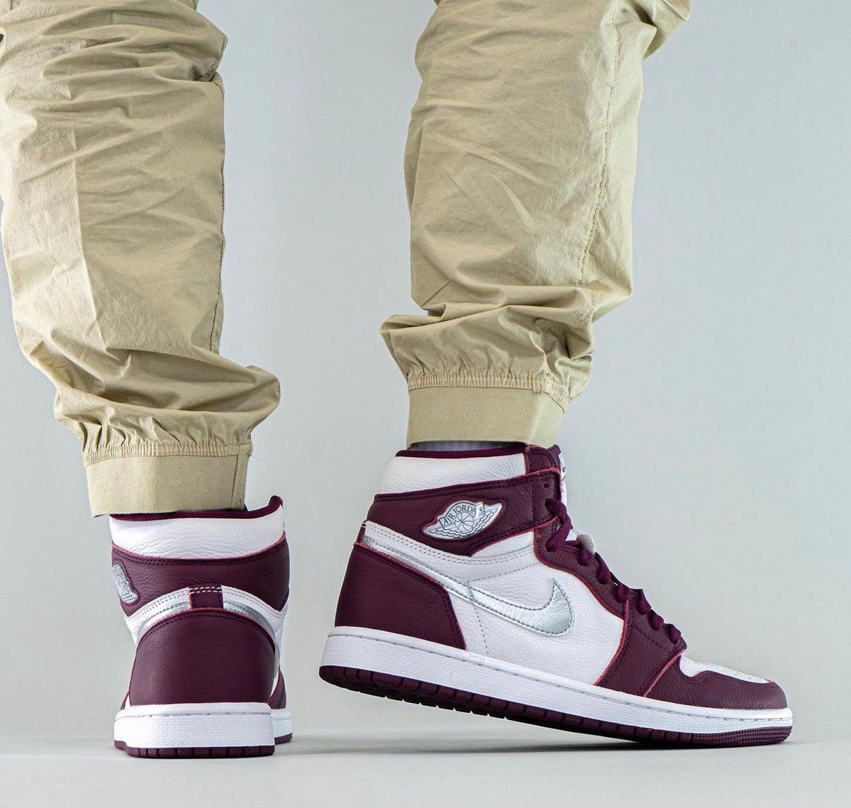 jordan bordeaux on feet