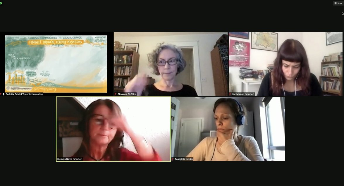 WEGO_ITN's tweet photo. Stefania Barca telling the story of @ZeClaudioeMaria, activists in the Amazon region killed in 20211. Also about forest citizenship, commoning, care and the current threat to indigenous lands in Brazil.
#care #commoning #MarcoTemporalNao #DegrowthConference @felipedjeguaka https://t.co/IaY2YPjSGB