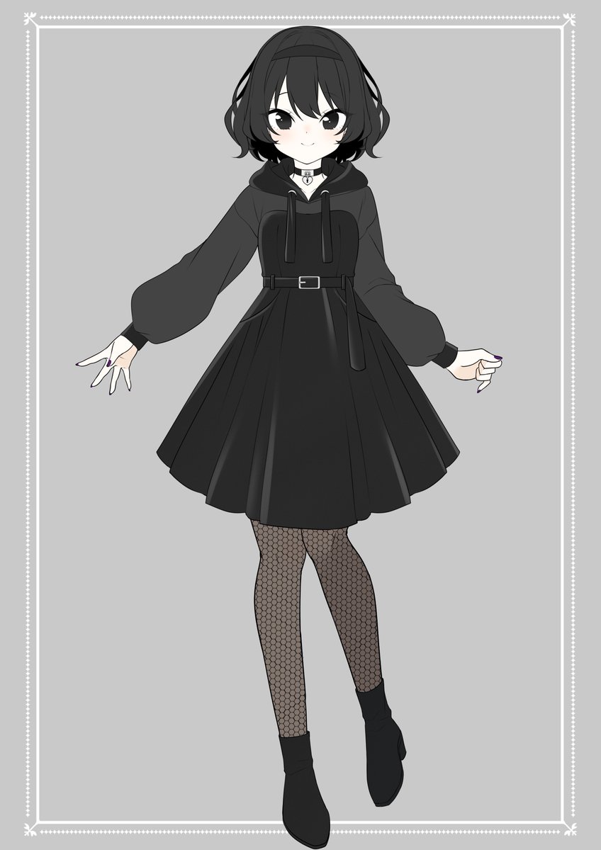 昨日話してたレザーのパーカーワンピース 首元どれが良いですか にアンケある ふゆのイラスト 昨日話してたレザーのパーカーワンピース 首元どれが良いですか にアンケある ふゆのイラスト