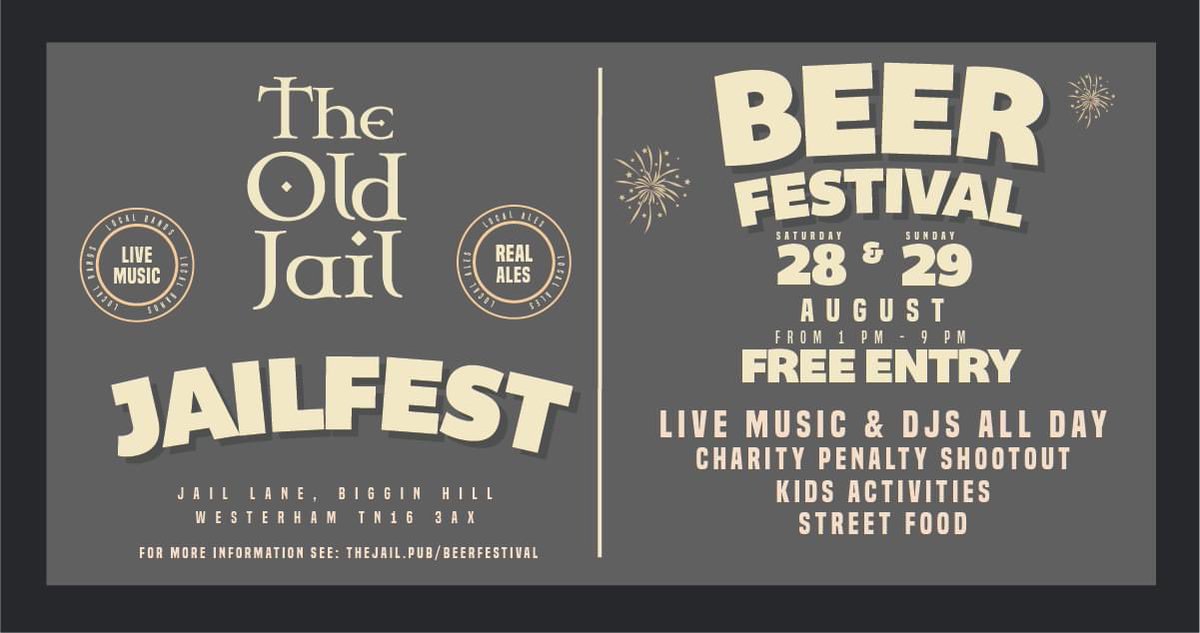 Come and see us at #jailfest <a href="/old_jail/">THE OLD JAIL</a> 
We are here, lots going on and a penalty shoot out for Aoife! ⚽️🥅

#bigginhill #tatsfield #westerham #kent #surrey #festival #livemusic  #AoifesBubbles #goal #food #drink #SaturdayVibes #saturdaysocial