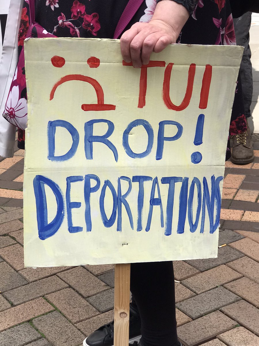 lovebillybragg's tweet photo. Fantastic turnout at today’s #StopTui action outside @TUIUK #Nottingham 
A lot of interest from general public with many stopping by to chat&amp;listen to speeches
Well done @StopTUI_Notts !
#StopDeportations @stoptui_eastldn @Stoptui_sheff @stoptui_cam 
#RefugeesWelcome @pritipatel https://t.co/q83PL81XnJ