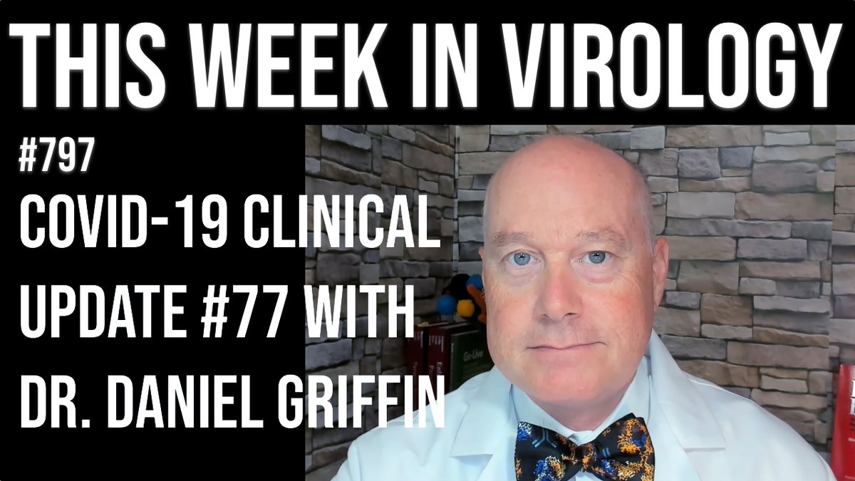 In #COVID19 clinical update 77, Dr Griffin on children increasingly infected, infections in vaccinated HCW, transmission dynamics, Comirnarty, unvaccinated patient hosp costs, hosp rates in unvax patients, effect of third vaccine dose, second dose J&amp;J vax bit.ly/3kw3l9d