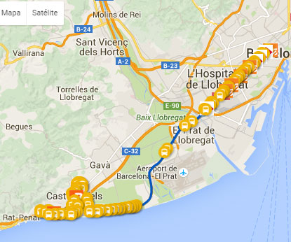 rome_sea's tweet photo. nonostante #Barcelona affacci sul #mare, tutti i cittadini possono raggiungere le spiagge di #gava e #castelldefels attraverso le linee di bus #l94 ed #l95 . Anche da #Roma si potrebbero raggiungere facilmente #torvajanica #fiumicino ed #ostia evitando traffico, incidenti e smog. https://t.co/bCsUuhg5vS