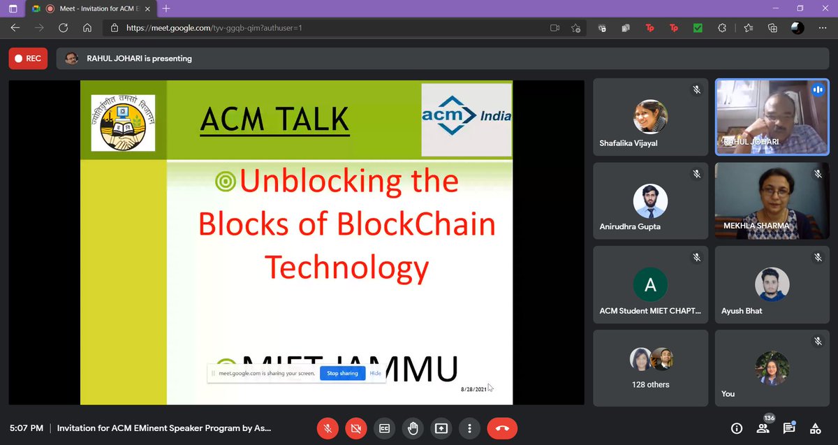 miet_acm's tweet image. MIET ACM Student Chapter has successfully conducted the impact lecture on Blockchain Technology.💫💫. Stay connected for more informative and interesting sessions.
#ACM #Blockchain #MIET