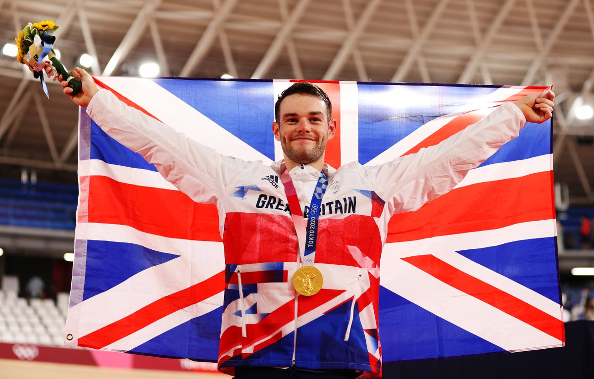 First #TeamGB velodrome gold at #Tokyo2020 ✅ Olympic debut ✅ Omnium champion ✅ Wonderful @wallsey_98  👏