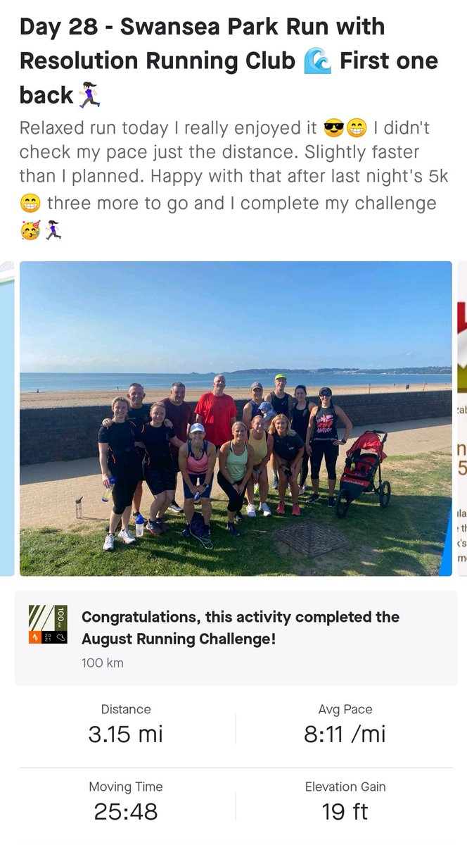 lizzieebee's tweet photo. Swansea parkrun first one back with Resolution S&amp;C Running 👌🏼😎@resolutionsandc  #parkrun #beach #running #Health #Wellbeing #exercise #Active https://t.co/VmBx6Orpei