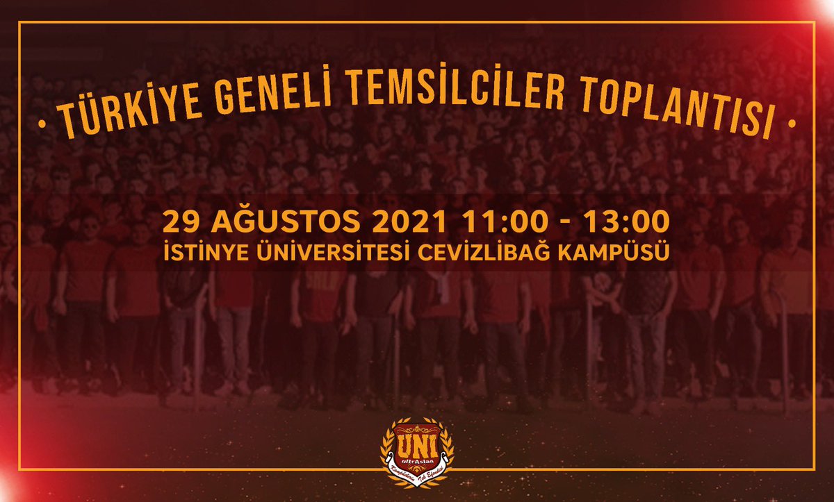 ultrAslan UNI Temsilciler Toplantısı yarın İstinye Üniversitesi Cevizlibağ Kampüsü’nde! #ultrAslanUNI