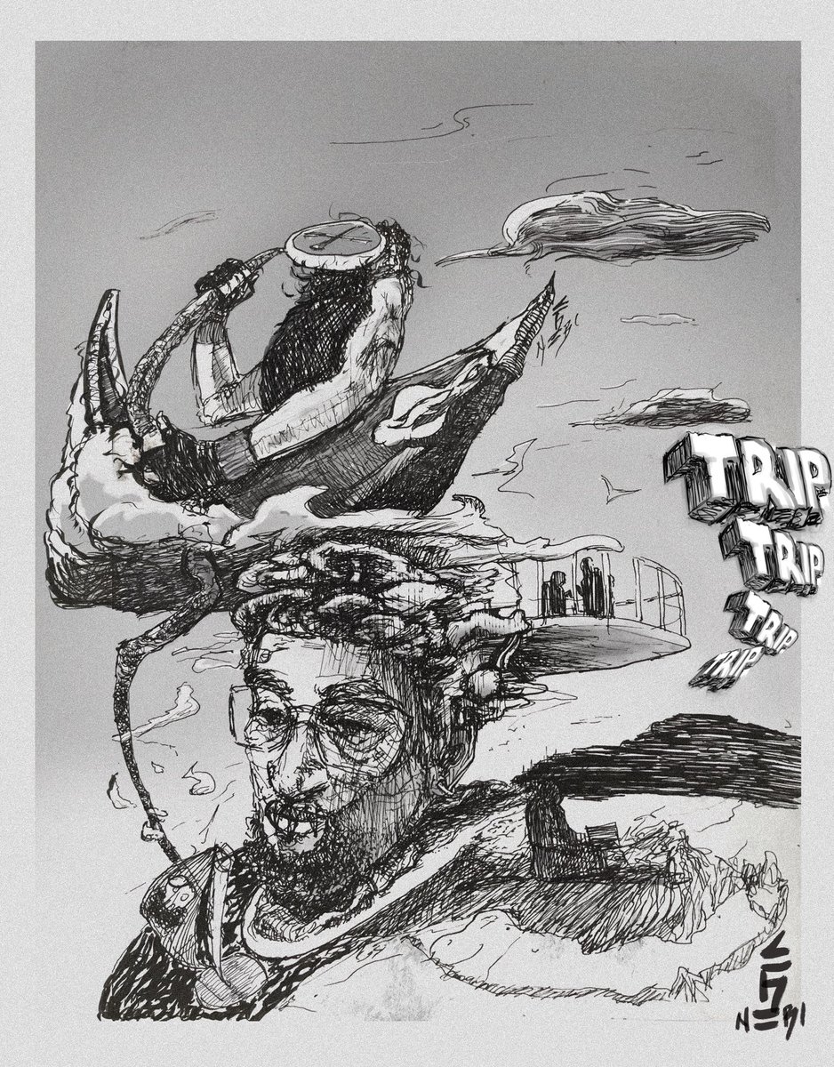 Tripping on 🍄 in the seas and high off 🍃 in the clouds. 

And that quiet conversation at the back of your head... 