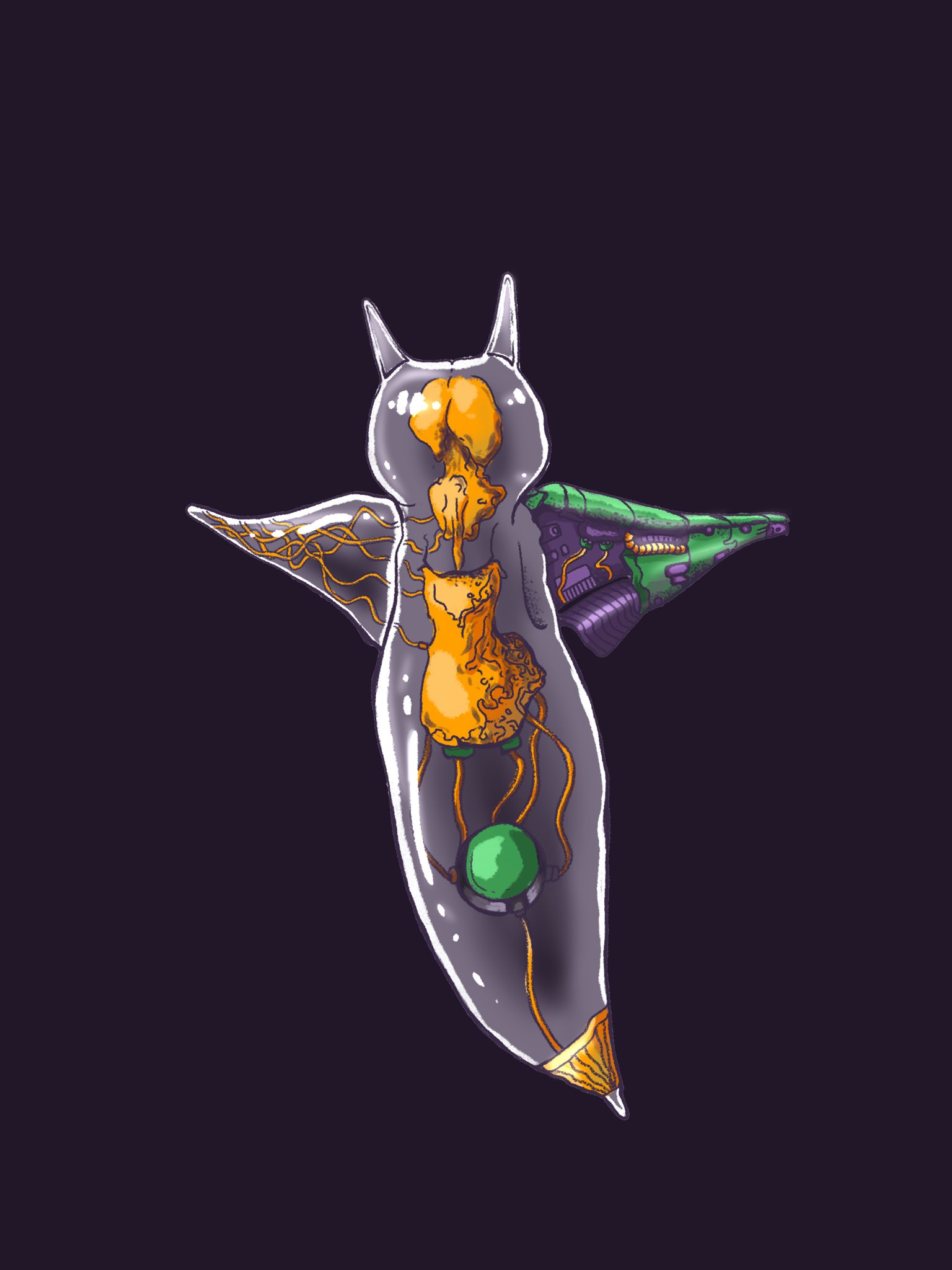 小豆 きの メカ デジタルイラスト イラスト アート 動物イラスト 魚 メカサカナ メカ生物 クリオネ 絵描きさんと繋がりたい T Co Il8hxw0wmw Twitter