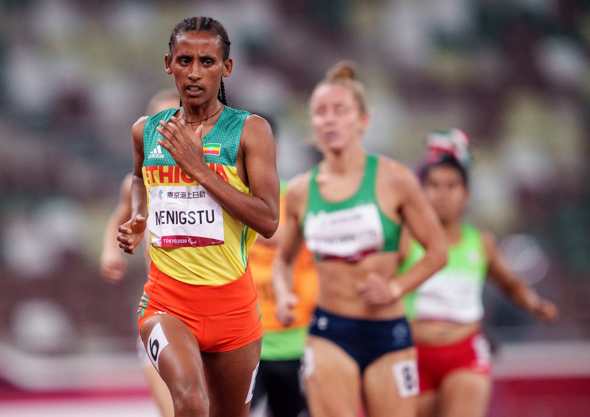 AbiyAhmedAli's tweet photo. Congratulations to Tigist Gezahagn Menigstu for winning the Women’s 1,500m and becoming #Ethiopia’s first Paralympic Games gold medalist. #Ethiopia is proud of you! https://t.co/erd872j6hW