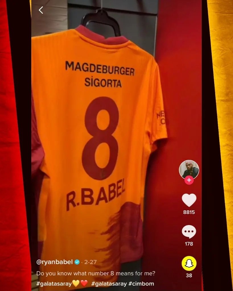 Ryan Babel: "8 sayısının benim için ne anlama geldiğini biliyor musunuz?"😅