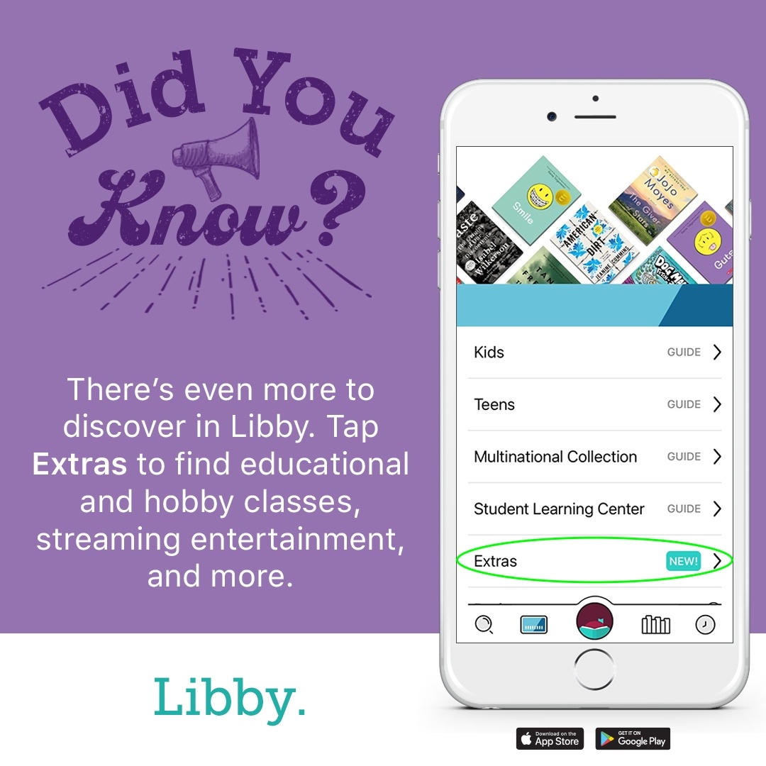 RivFreeLibrary's tweet image. Did you know that @libbyapp has movies and hobby classes? Now you do! Let us know if you need help finding them!

#hobbyclass #selfenrichment #movies #ebooks #eaudiobooks