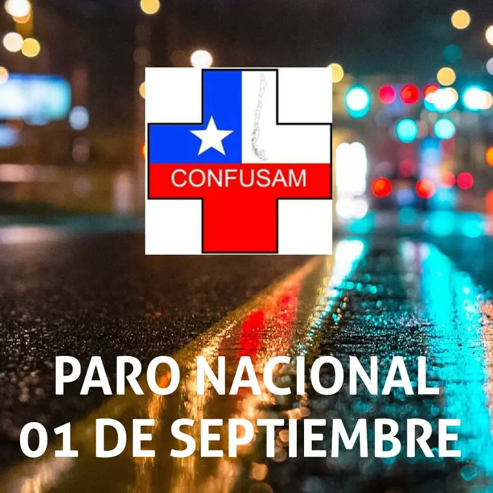 FConfusam's tweet photo. Paro Nacional este 1 de Septiembre!!! @ConfusamChile https://t.co/0U9Uv6zpTD